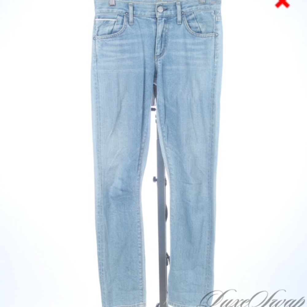 GOLDSIGN PALE WASHED SELVEDGE DENIM JEANS 24